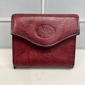 Buxton Women's Heiress Wallet Burgundy  Leather Double Carded Trifold